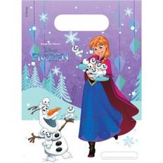 Prinsesser Gave- & Festposer Folat Party Bags Frozen Snowflakes 6-pack