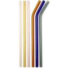 Straws Straws Colorful Reusable Glass 6-pack