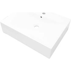 vidaXL Lavello Bianco In Ceramica Di Lusso Con Foro Rubinetto 60 x 46 cm