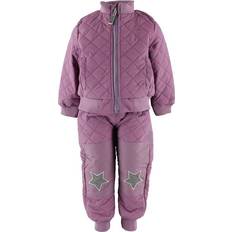 9-12M Winter Sets Children's Clothing Mikk-Line Thermo Set with Fleece - Purple (16717-713)