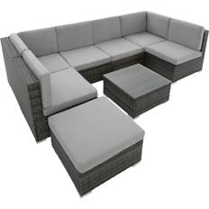 tectake Venice Outdoor Lounge Set, 1 Table incl. 6 Sofas