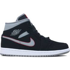 Air jordan 1 mid gym Nike Air Jordan 1 Mid M - Black/Particle Gray/White/Gym Red