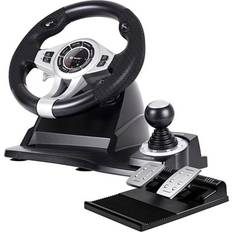 Roadster 4 in 1 Steering Wheel and Pedal Set (Black)