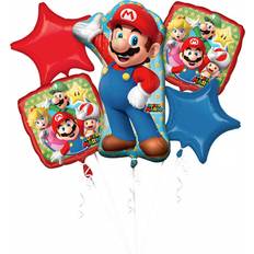 Stars Balloons Amscan Foil Ballon Super Mario 5-pack