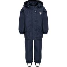 Hummel 9-12M Abbigliamento esterno Hummel Tuta da Pioggia per Bambini - Blu Navy