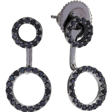 Biella Due Earrings - Silver/Black