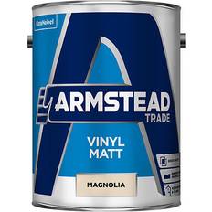 Armstead Trade Vinyl Matt Wall Paint, Ceiling Paint Magnolia 5L