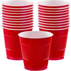 Red Plastic Cups Amscan Plastic Cup Apple Red 50-pack