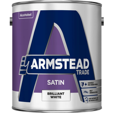 Armstead Trade Satin Wood Paint, Metal Paint Brilliant White 2.5L