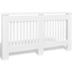 vidaXL Cache-radiateur 152 cm MDF Blanc