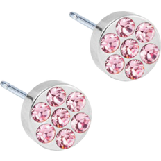 Blomdahl Brilliance Plenary Earrings - Silver/Light Rose