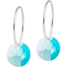 Turkos Örhängen Blomdahl Round Earrings - Silver/Turquoise