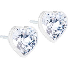 Barn Smykker Blomdahl Heart Earrings - White/Transparent