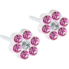 Blomdahl Smykker Blomdahl Daisy Earrings 5mm - White/Rose