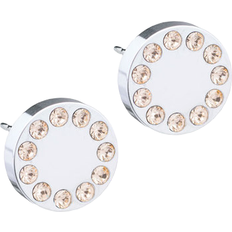 Blomdahl Brilliance Puck Earrings - Silver/Golden Rose