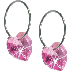 Barn Smycken Blomdahl Heart Earrings - Silver/Rose