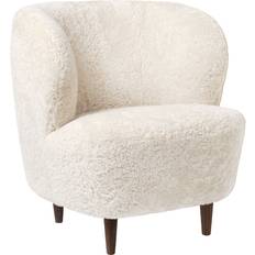 GUBI Stay Lounge Chair Sheepskin Moonlight Blanc Fauteuil 78cm