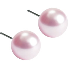 Skin-Friendly Earrings 8mm - Silver/Pearls