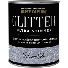 Sølv maling træ Rust-Oleum Glitter Vægmaling Sølv 0.75L