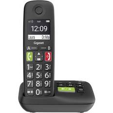 Gigaset Téléphones Fixes Gigaset E290A Téléphone sans fil système de répondeur avec ID d'appelant ECO DECT\GAP noir