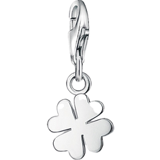 Club Cloverleaf Charm Pendant - Silver