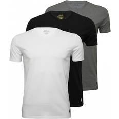 Gris - Hombre Camisetas Polo Ralph Lauren Cotton Crew Neck T-shirt 3-pack - Black/Grey/White