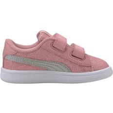 Børnesko Puma Baby Smash v2 Glitz Glam - Peony/Silver/White