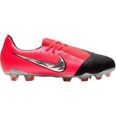 Plastic Football Shoes Children's Shoes NIKE Jr. Phantom Venom Elite FG - Laser Crimson/Black/Metallic Silver