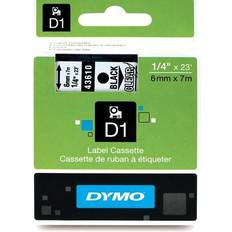 Dymo Office Supplies Dymo Label Cassette D1 Black on Clear 0.6cmx7m