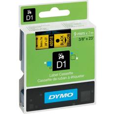 Markeringsteip Dymo Label Cassette D1 Black on Yellow 0.9cmx7m