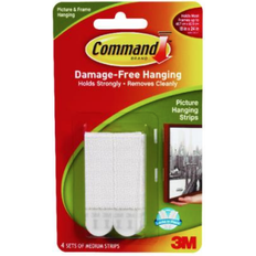 Plast Veggdekorasjoner 3M Command Medium 4-pack Bildekrok 4st