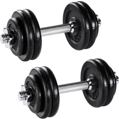 tectake Chrome Dumbbell 2x15kg