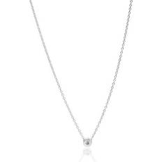 Älskad Mini Necklace - Silver/Transparent