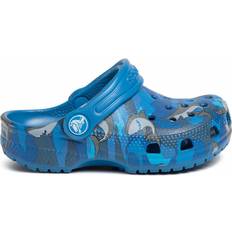 Crocs Classic Shark Clog Kids Prep Blue Unisex Azul