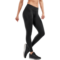 2XU Mid-Rise Compression Tights Women - Black/Dotted Black Logo