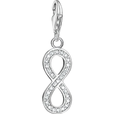 Thomas Sabo Charm Club Infinity Charm Pendant - Silver/White