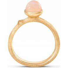 Moonstone ring Ole Lynggaard Lotus Ring 0 - Gold/Blush Moonstone