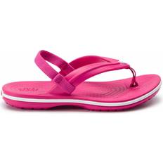 Waterproof Flip Flops Children's Shoes Crocs Kid's Crocband Strap Flip - Candy Pink