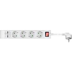 Goobay Stekkerdozen Goobay 4-Way Power Strip with Switch