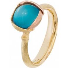 Ole Lynggaard Lotus Ring 1 - Gold/Rose Gold/Turquoise