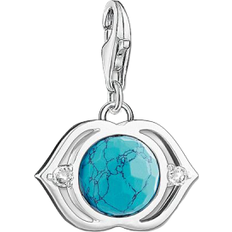 Thomas Sabo Charm Club Lotus Charm - Silver/White/Turquoise