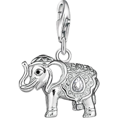 Jewellery Thomas Sabo Charm Club Indian Elephant Charm Pendant - Silver/White