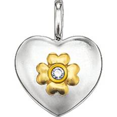 Diamanten - Gold Charms & Anhänger Thomas Sabo Heart Flower Pendant - Silver/Gold/Diamond