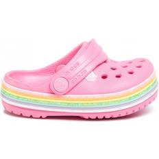 Rosa Pantoffeln Crocs Kid's Crocband Rainbow Glitter - Pink Lemonade