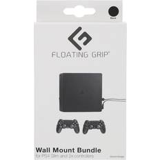 PlayStation 4 Supports pour Manettes et Consoles Floating Grip PS4 Slim Console and Controllers Wall Mount - Black