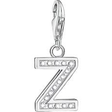 Bokstavssmycke Berlocker & Hängen Thomas Sabo Letter Z Charm Pendant - Silver/White