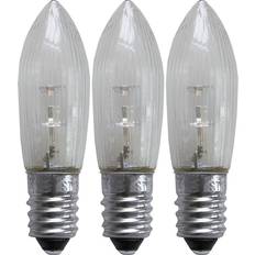 Bougie - E10 Lampes LED Star Trading Ampoule de rechange à LED E10 0,2W 2.100K pack de 3