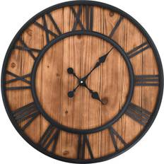 vidaXL Vintage Brown/Black Horloge murale 60cm