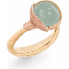 Akvamarin Ringe Ole Lynggaard Lotus Ring 2 - Gold/Rose Gold/Aquamarine