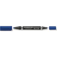 Staedtler Lumocolor Permanent Duo Blue 0.6-1.5mm